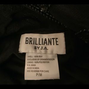 Black beaded evening dress